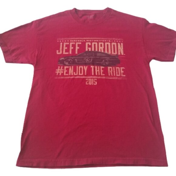 Men's Brick Red Hendrix Motorsports 24 Jeff Gordon Tee 2015, size Large - Picture 1 of 5